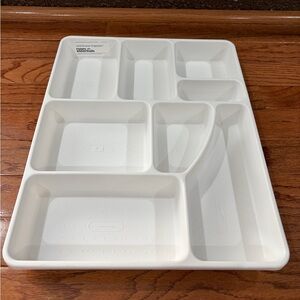 White Plastic Junk Drawer Organizer